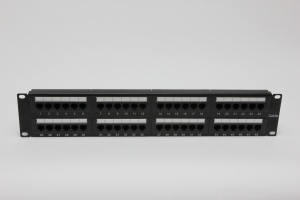 - 19&quot; 2U, 48  RJ-45, UTP Cat. 5e, Dual IDC,   (PP2-19-48-8P8C-C5e-110D)