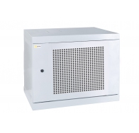 Шкаф разборный настенный 9U (600*600), дверь с перфорацией, цвет серый