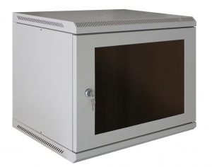Шкаф телекоммуникационный настенный 19" серия ECO 9U 600*600 дверь стекло серый
